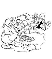 coloriage donald au golf